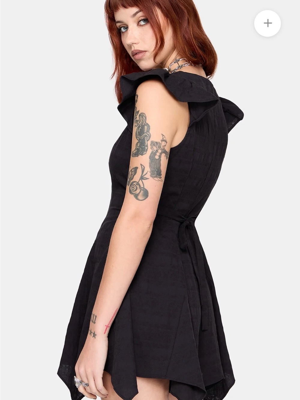 NWT Disturbia Elindra Ruffle Neck Button Up Playsuit / Dress - size 10 - Picture 5 of 10